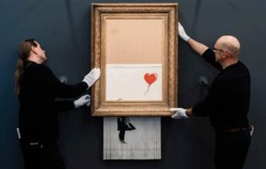 Read more about the article Self-shredding Banksy painting goes on display in Germany