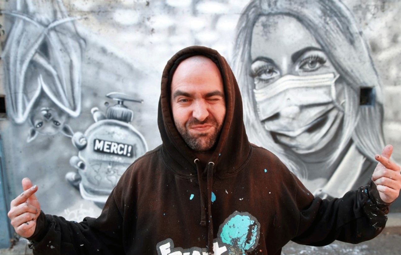 You are currently viewing Swiss street artist pays tribute to unsung coronavirus heroes