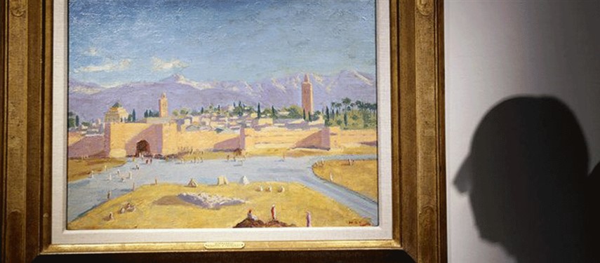 Read more about the article Angelina Jolie sells Morocco painting Churchill gave to FDR