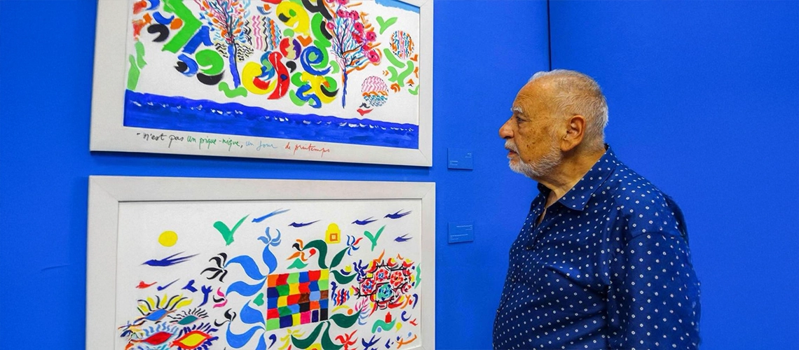 Read more about the article الطاهر بن جلون يكشف عن مواهبه في الرسم بالرباط